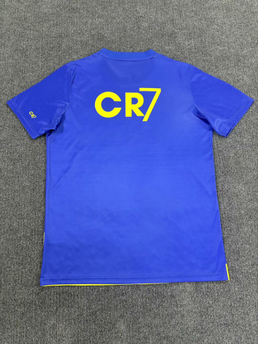 CR7 Version 2025-2026 Al Nassr Blue Soccer Jersey Riyadh Victory Football Shirt