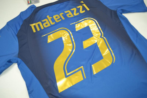 Retro Jersey 2006 Italy MATERAZZI 23 Home Soccer Jersey Vintage Football Shirt