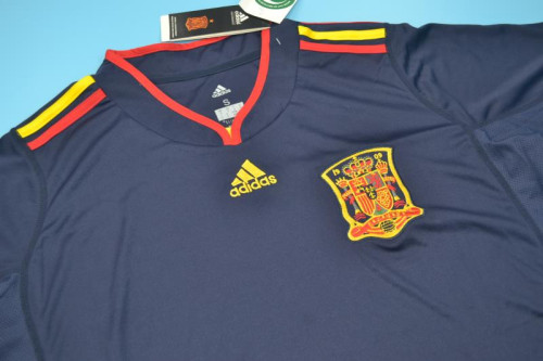 Retro Jersey Spain 2010 Away Dark Blue Soccer Jersey Vintage Football Shirt