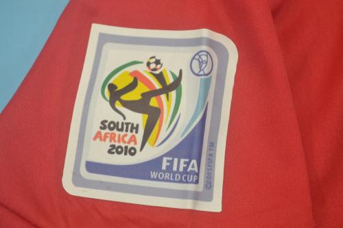 with World Cup Patch Retro Jersey Spain 2010 PUYOL 5 Home Soccer Jersey Vintage Football Shirt