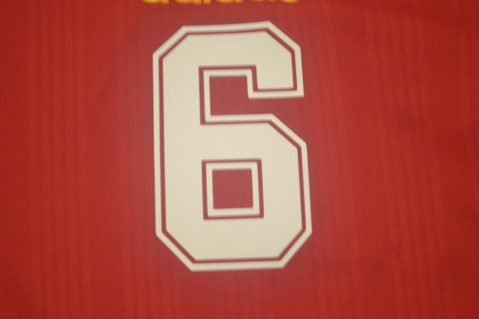 Retro Jersey 1996 Spain HIERRO 6 Home Soccer Jersey Red Vintage Camiseta de España Football Shirt
