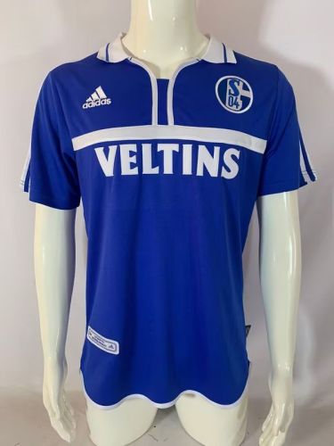 Retro Jersey 2000-2002 Schalke 04 Home Soccer Jersey Vintage Football Shirt