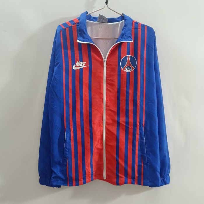 Retro Model 1995-1996 PSG Blue/Red Soccer Windbreaker Jacket Paris Football Jacket