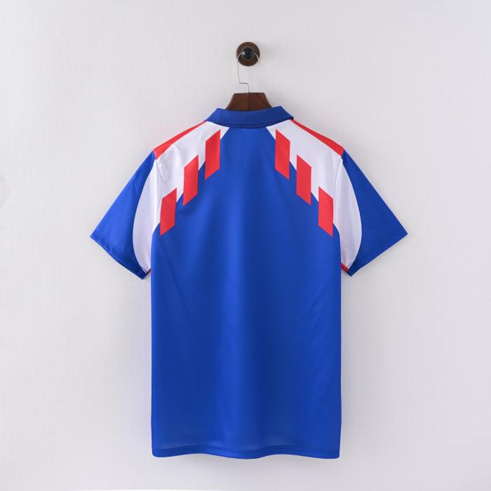 Retro Jersey 1990-1991 France Home Soccer Jersey Vintage Football Shirt