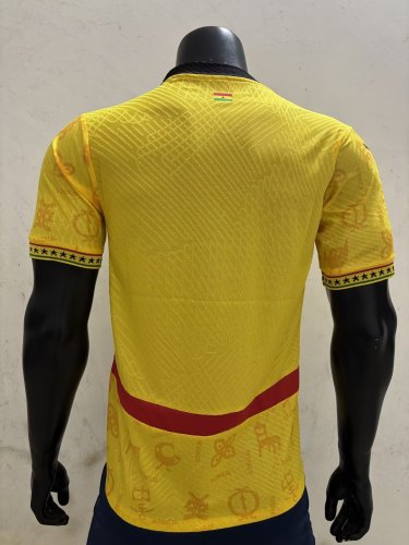 Player Version 2025 Ghana Away Yellow Soccer Jersey Football Shirt