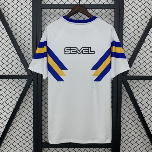 Retro Jersey 1990-1991 Boca Juniors Away White Soccer Jersey Vintage Football Shirt