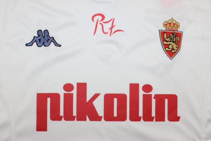 Retro Jersey 2001-2002 Real Zaragoza GALLETTI 7 Home Soccer Jersey Vintage Camisetas de Futbol
