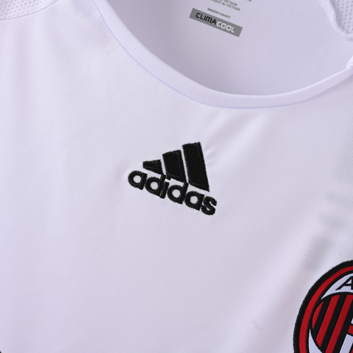 Retro Jersey 2007-2008 AC Milan Away White Soccer Jersey Vintage Football Shirt