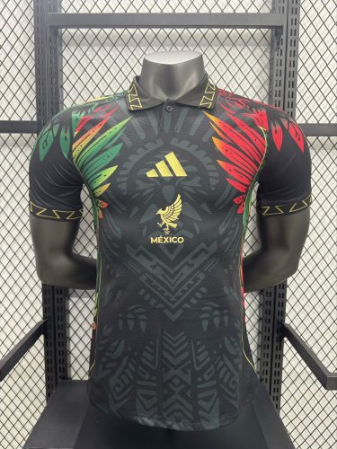 Player Version 2025 Mexico Black/Red/Green Special Edition Soccer Jersey Adulto Camiseta de Futbol