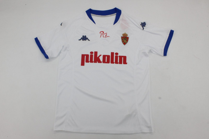 Retro Jersey 2001-2002 Real Zaragoza GALLETTI 7 Home Soccer Jersey Vintage Camisetas de Futbol