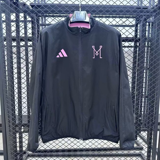 2025-2026 Inter Miami Black Soccer Windbreaker Jacket Football Jacket