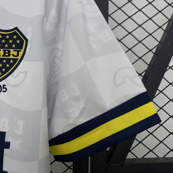 Retro Jersey 1995-1996 Boca Juniors Away White Soccer Jersey Vintage Football Shirt