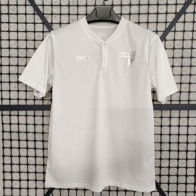Fans Version 2025-2026 Sao Paulo White Soccer Polo