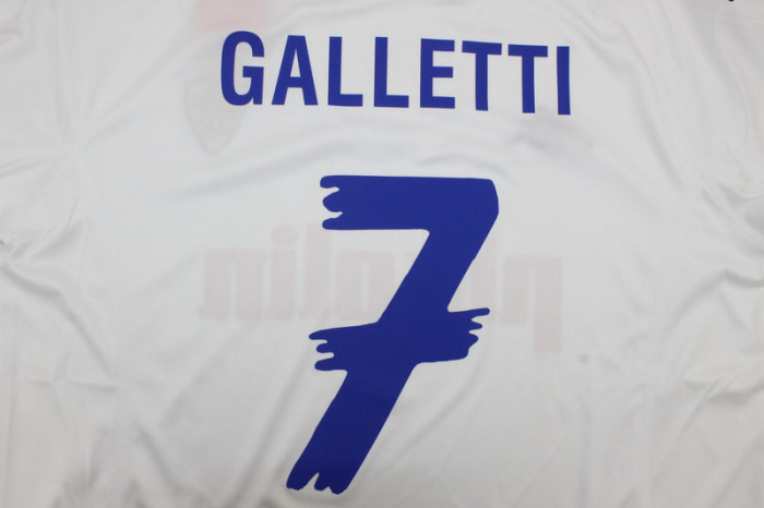 Retro Jersey 2001-2002 Real Zaragoza GALLETTI 7 Home Soccer Jersey Vintage Camisetas de Futbol
