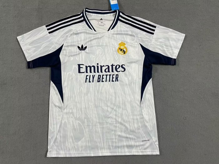Fans Version 2025-2026 Real Madrid White/Black Special Version Soccer Jersey Real Football Shirt