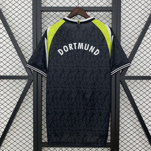 Retro BVB Shirt 1995-1996 Borussia Dortmund Away Black Soccer Jersey
