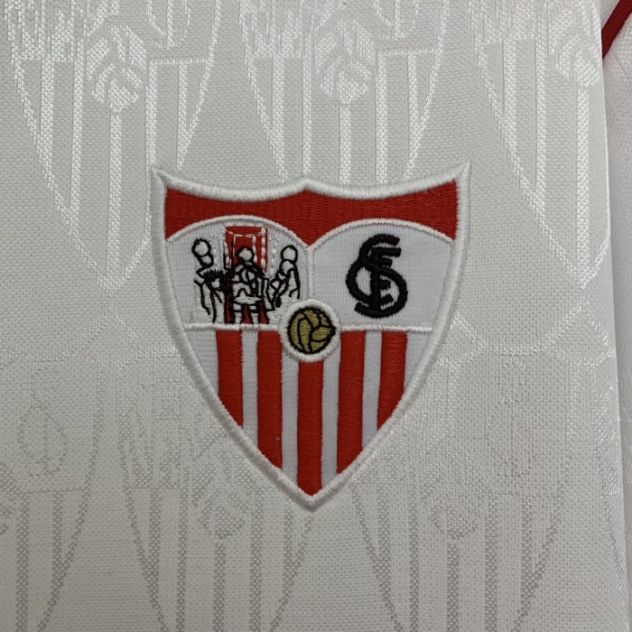 Retro Jersey 1991-1992 Sevilla Home Soccer Jersey Vintage Football Shirt