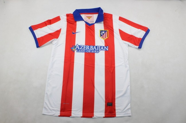Retro Jersey 2014-2015 Atletico Madrid Home Soccer Jersey Vintage Football Shirt