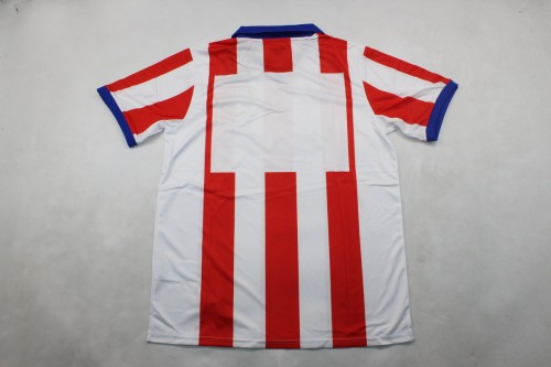 with UCL Patch Retro Jersey 2014-2015 Atletico Madrid Home Soccer Jersey Vintage Football Shirt