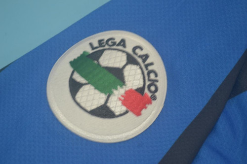 with Scudetto+Serie A Patch Retro Jersey 2008-2009 Inter Milan League Version Home Soccer Jersey Vintage Football Shirt