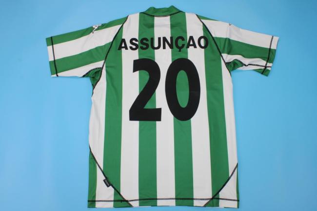 with LFP Patch Retro Jersey 2003-2004 Real Betis ASSUNCAO 20 Home Soccer Jersey Vintage Football Shirt