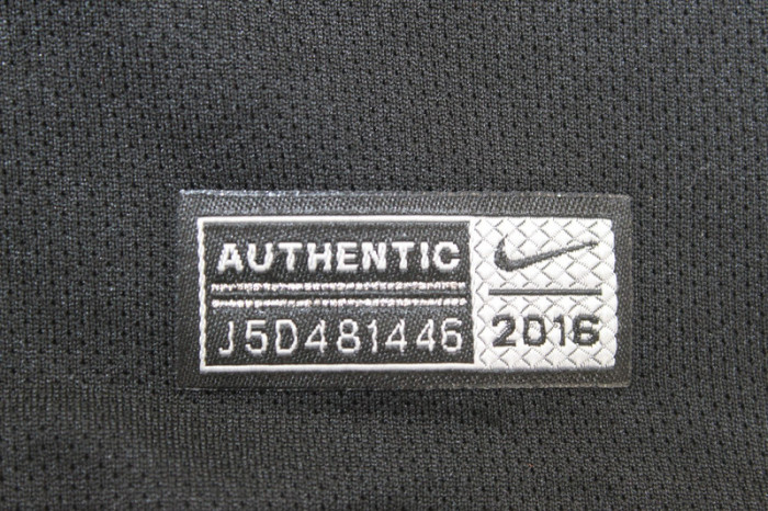 with LFP Patch Retro Jersey 2016-2017 Atletico Madrid Away Black Soccer Jersey Vintage Football Shirt