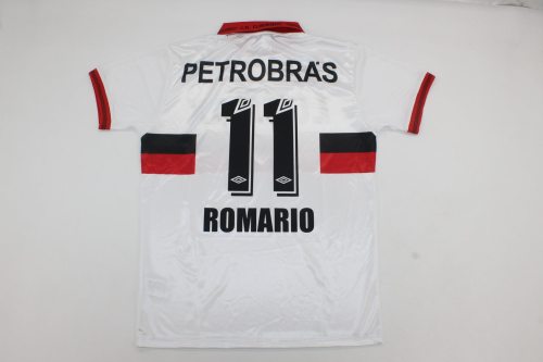 Retro Jersey 1994 Flamengo ROMARIO 11 Away White Soccer Jersey Vintage Football Shirt