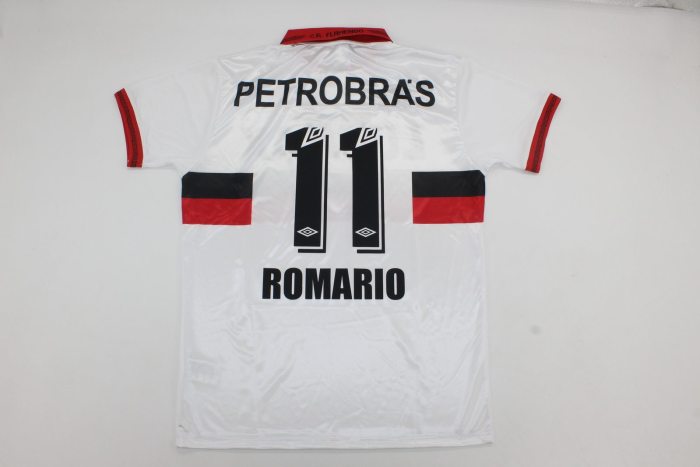 Retro Jersey 1994 Flamengo ROMARIO 11 Away White Soccer Jersey Vintage Football Shirt