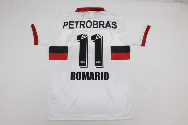 Retro Jersey 1994 Flamengo ROMARIO 11 Away White Soccer Jersey Vintage Football Shirt