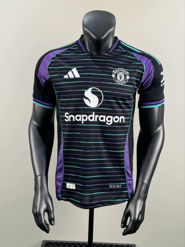 Player Version 2025-2026 Manchester United Black/Purple Soccer Training Jersey Man United Football Shirt