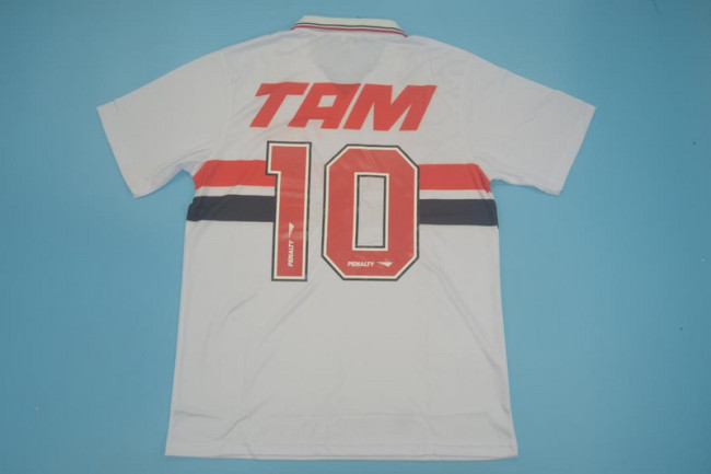 Retro Jersey 1993-1994 Sao Paulo FC 10 Home White Soccer Jersey Vintage Football Shirt