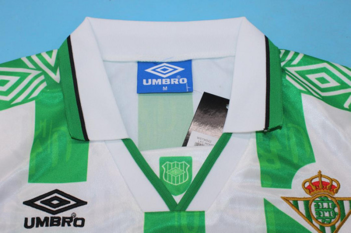 Retro Jersey 1994-1995 Real Betis 3 Home Soccer Jersey Vintage Football Shirt