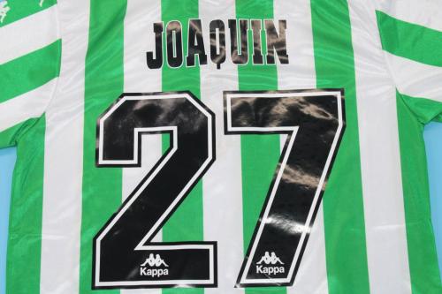 Retro Jersey 1999-2000 Real Betis JOAQUIN 17 Home Soccer Jersey Vintage Football Shirt