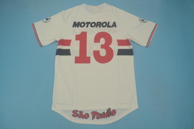 with Round Neck Retro Jersey 2000 Sao Paulo 13 Home Soccer Jersey Vintage Football Shirt