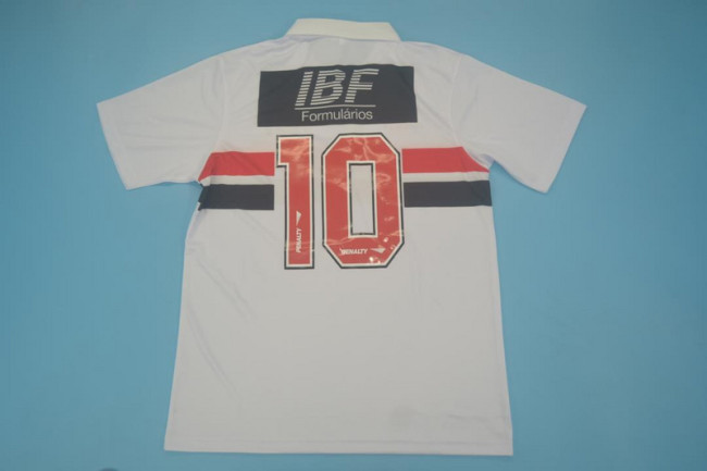 Retro Jersey 1991 Sao Paulo 10 Home Soccer Jersey Vintage Football Shirt