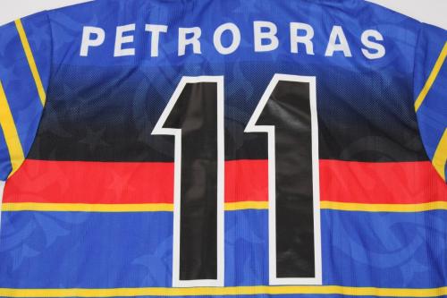 Retro Jersey 1995-1996 Flamengo 11 Third Away Blue Soccer Jersey Vintage Football Shirt