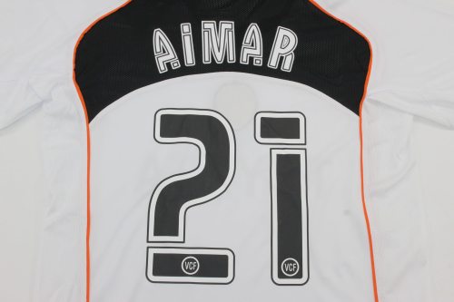 Retro Jersey 2004-2005 Valencia AIMAR 21 Home Soccer Jersey Vintage Football Shirt