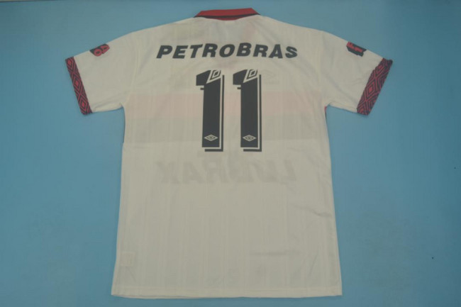 Retro Jersey 1995-1996 Flamengo 11 Away White Soccer Jersey Vintage Football Shirt