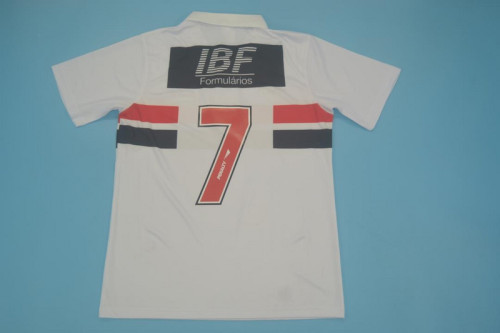 Retro Jersey 1991 Sao Paulo 7 Home Soccer Jersey Vintage Football Shirt