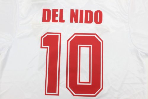 Retro Jersey 1987-1990 Sevilla DEL NIDO 10 Home Soccer Jersey Vintage Football Shirt