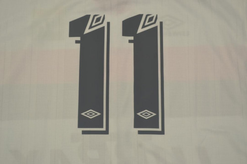 Retro Jersey 1995-1996 Flamengo 11 Away White Soccer Jersey Vintage Football Shirt