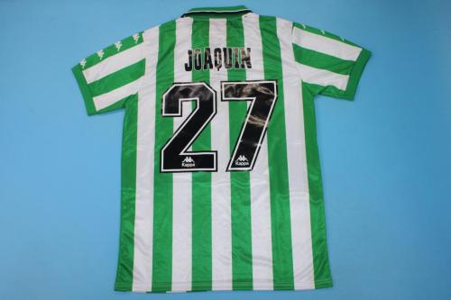 Retro Jersey 1999-2000 Real Betis JOAQUIN 17 Home Soccer Jersey Vintage Football Shirt
