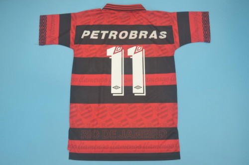 Retro Jersey 1995-1996 Flamengo 11 Home Soccer Jersey Vintage Football Shirt