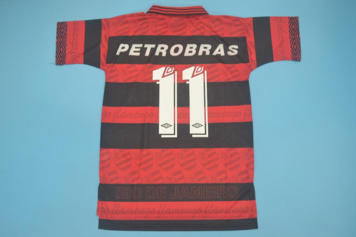 Retro Jersey 1995-1996 Flamengo 11 Home Soccer Jersey Vintage Football Shirt