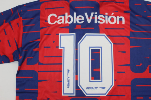 Retro Jersey 1995-1996 San Lorenzo 10 Home Soccer Jersey Vintage Football Shirt