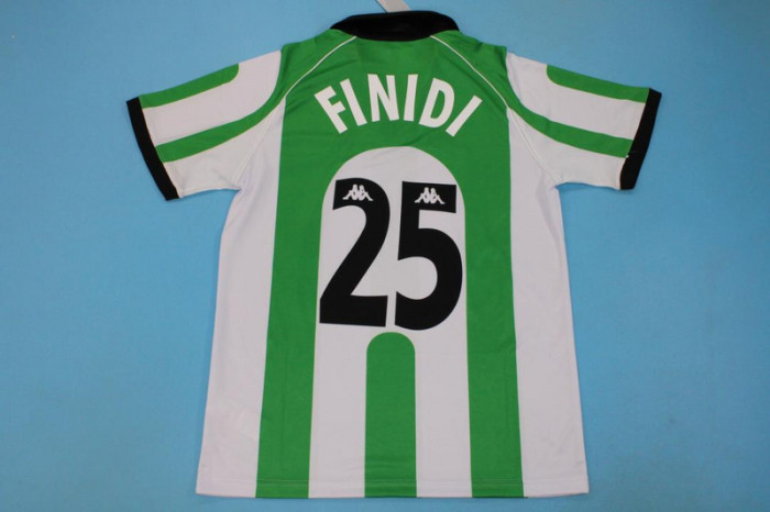 Retro Jersey Real Betis 1998-1999 Home FINIDI 25 Soccer Jersey Vintage Football Shirt