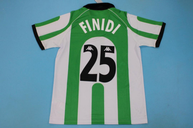 Retro Jersey Real Betis 1998-1999 Home FINIDI 25 Soccer Jersey Vintage Football Shirt