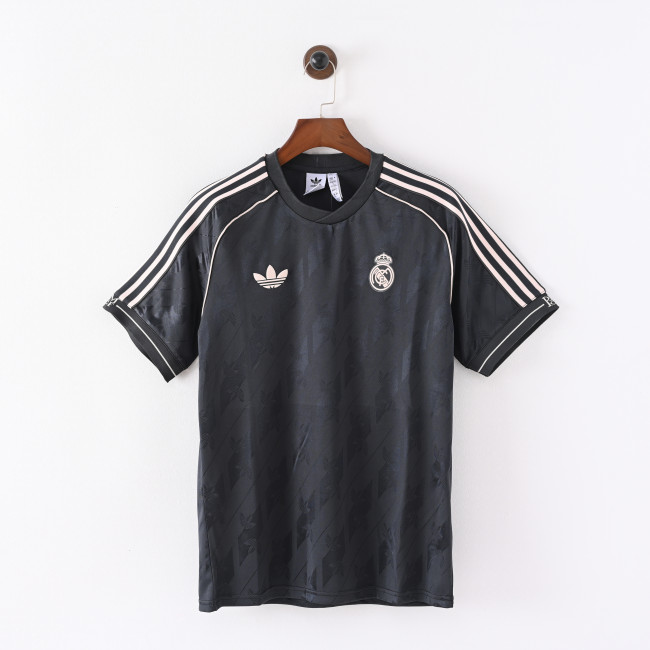 Retro Model 2024-2025 Real Madrid Black Soccer Jersey Real Football Shirt