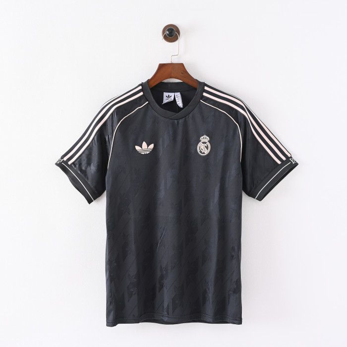 Retro Model 2024-2025 Real Madrid Black Soccer Jersey Real Football Shirt