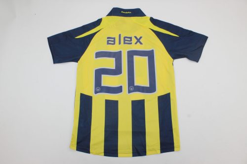 Retro Jersey 2007-2008 Fenerbahce ALEX 20 Home Soccer Jersey Vintage Football Shirt